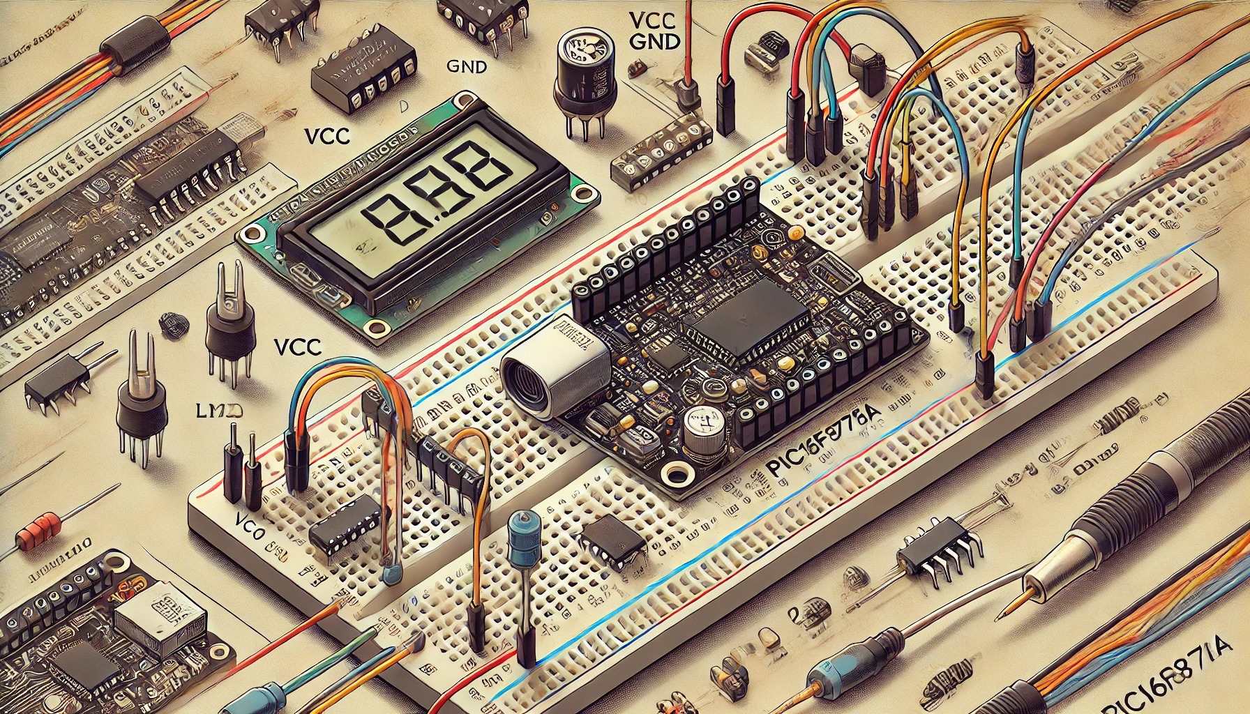 Temperature Monitoring System using PIC16F877A