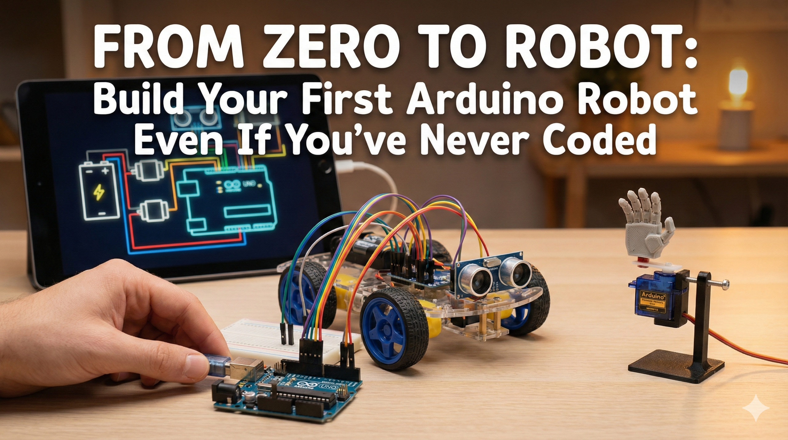 From Zero to Robot: Build Your First Arduino Robot Even If You’ve Never Coded Gemini Generated Image vfano4vfano4vfan scaled