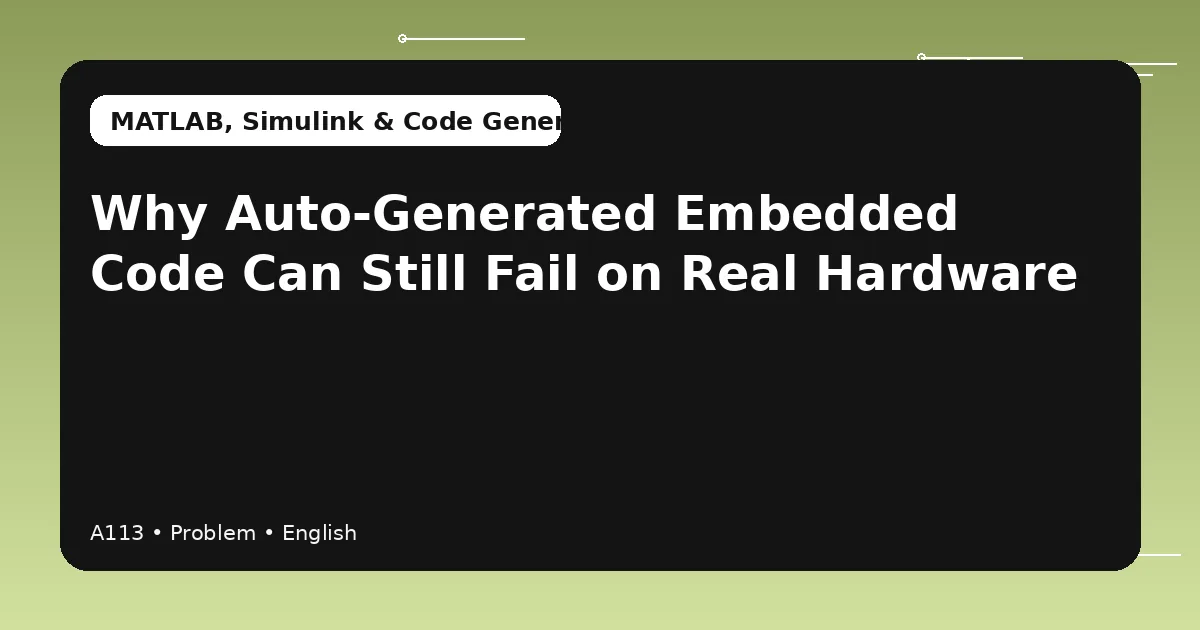 Embedded engineer debugging generated firmware on real microcontroller hardware