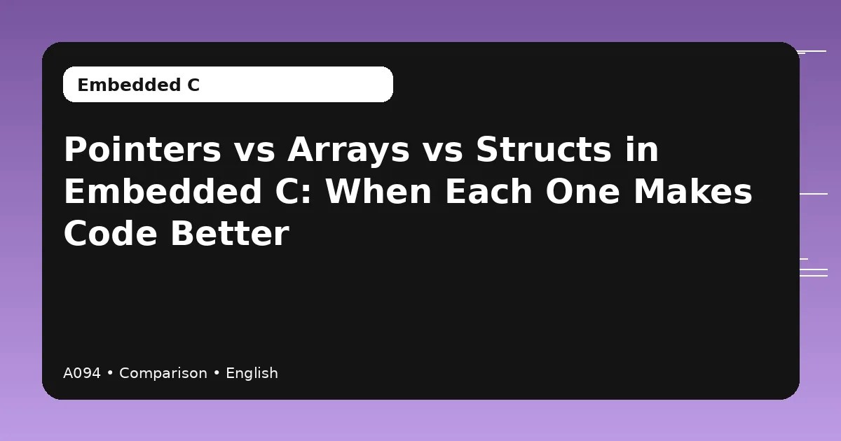 Pointers, arrays and structs in embedded C memory layout