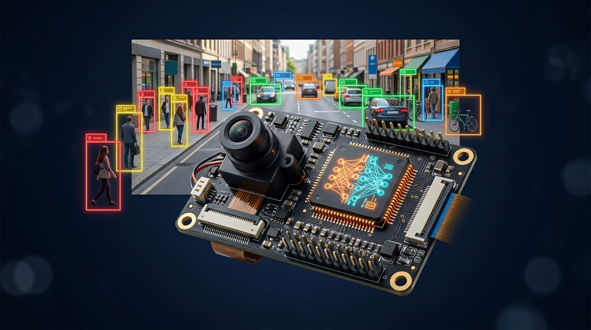 STM32N6 NPU in 2026: Boards, YOLO, and a Getting-Started Guide stm32n6 npu getting started guide featured 1 STM32N6 NPU microcontroller running real-time object detection from a camera on an edge AI development board